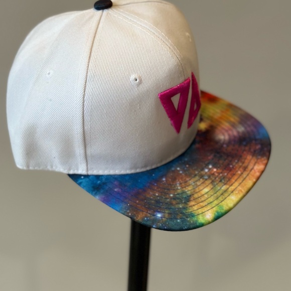 Limited Run Thick as Thieves Galactic Logo SnapBack cap!  White/Galaxy/Pink - Picture 2 of 5
